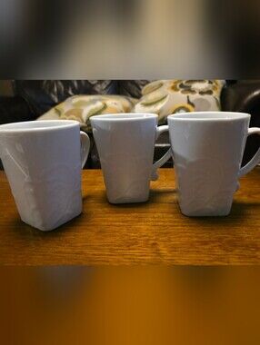 4/$25 Deal! Corelle White Q Ceramic Mugs (Set of 3)